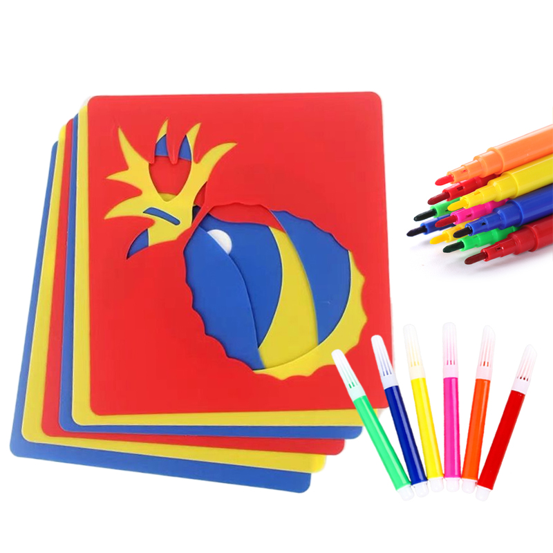 Art Craft Diy - 10/20 adet Boyama Şablonu Çizim Şablonları
