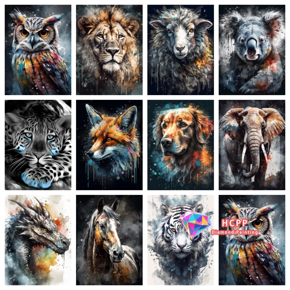 Art Craft Lion - Hayvanlar Aslan Koala Kaplan Elmas Boyama