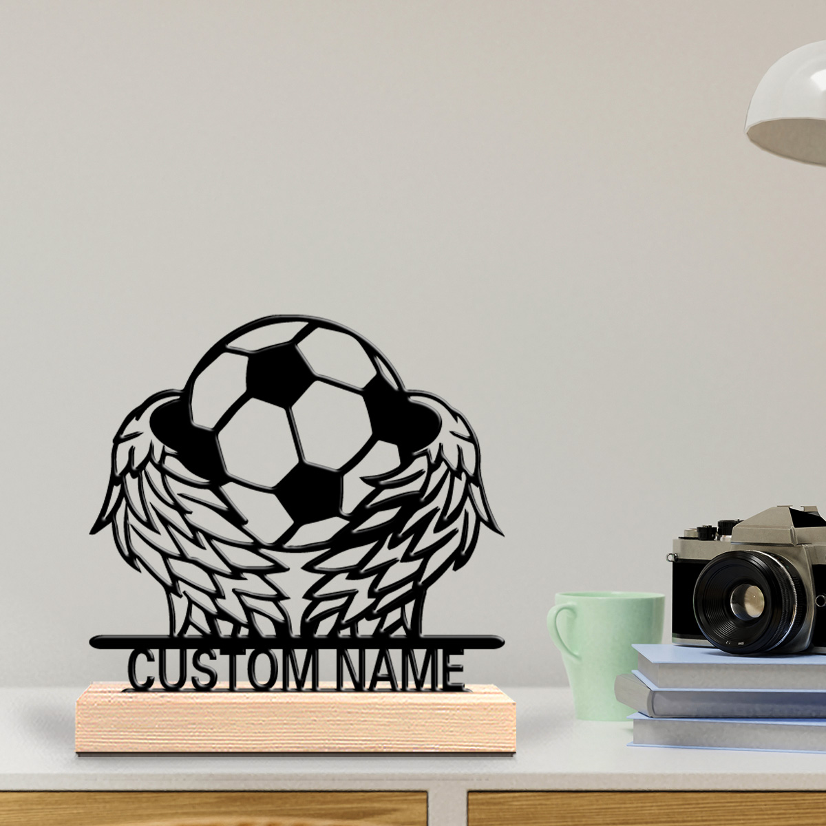 Art Craft Gifts - 1 adet Kanatlı Futbol Özel Metinli