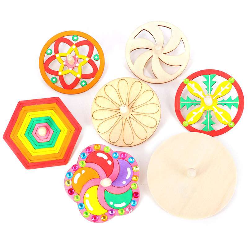 Art Craft Ideas For Kids - 16 Parça Ahşap Dönen Top El