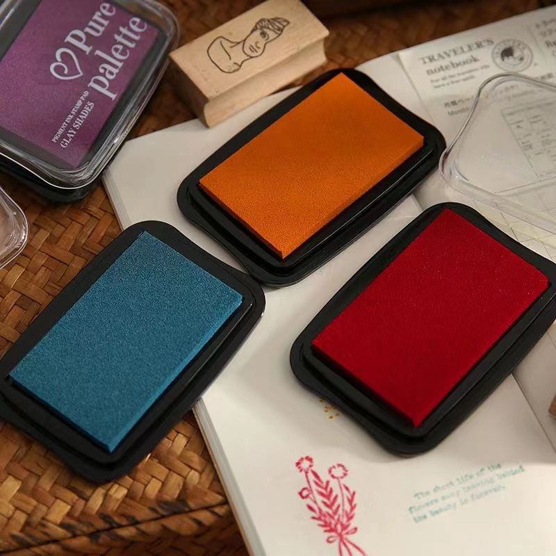 Stamping Ink Pad - 1 adet Vintage renkli mürekkep pedi