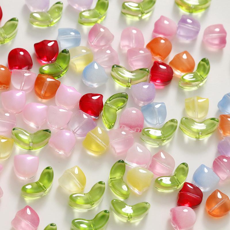 The Art And Craft Of Jewelry - Lampwork Çiçek Boncukları 30 Adet Çok