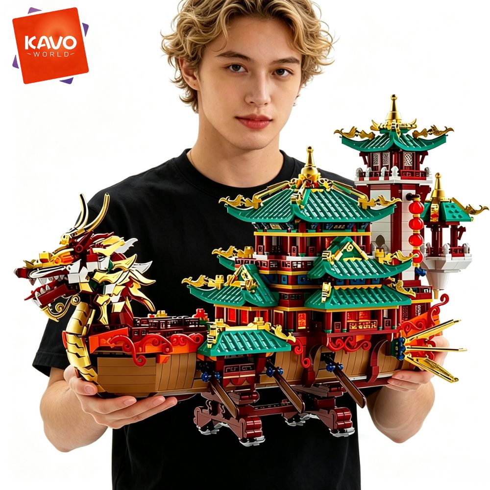 Exhibition Of Art And Craft - KAVOWORLD 2453 parça Ejderha Teknesi Yapım