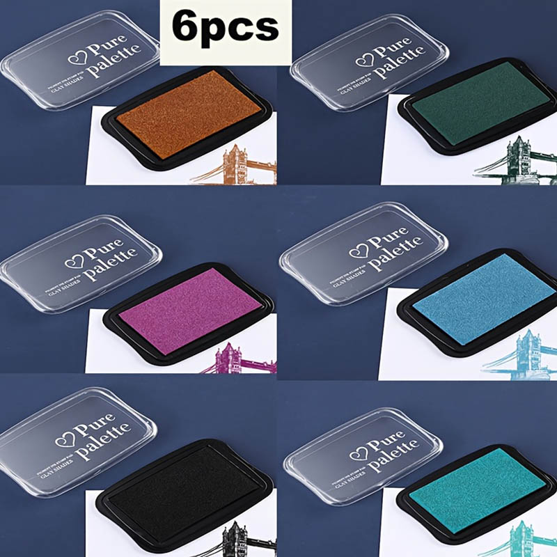 6 Parça - Retro Düz Renk Sünge - Stamping Ink Pad incelemesi ve fiyatı