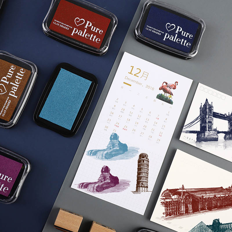 6 Parça - Retro Düz Renk Sünge - Stamping Ink Pad incelemesi ve fiyatı