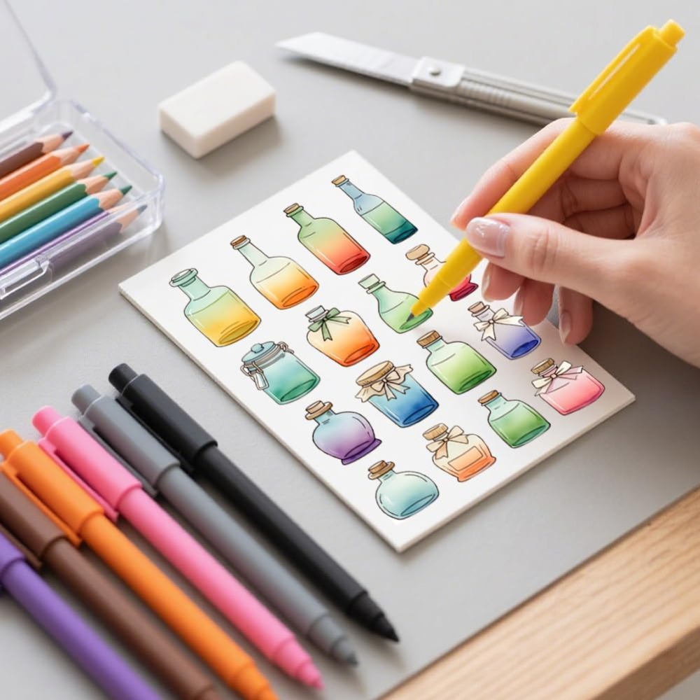 Çeşitli Şişe Stili Şeffaf Damg - Stamping Ink Pad incelemesi ve fiyatı